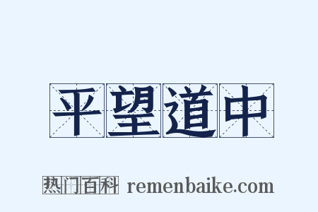 平望道中是什么意思的图片